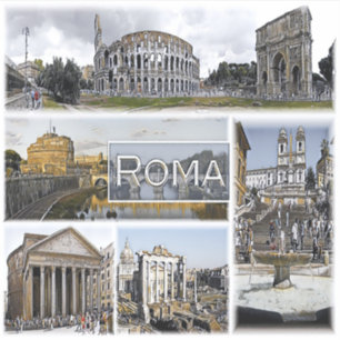 Rome ^ Colosseum - Arch of Constantine - Pantheon Sticker