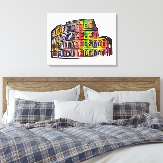 Rome Colosseum Canvas Afdruk (Insitu (Slaapkamer))