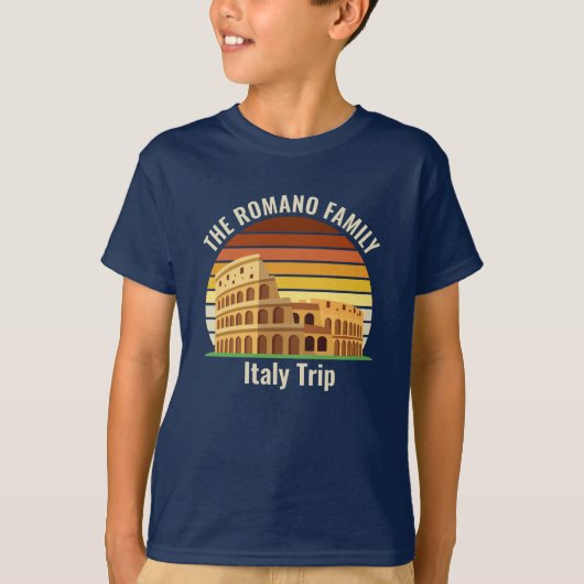 Rome Colosseum Custom Italië Trip Sunset Kinder T-shirt (Voorkant)