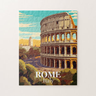 Rome Colosseum Italië Reis Illustratie Legpuzzel