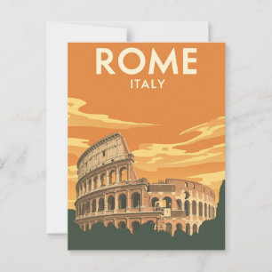 Rome Colosseum Italië Reisposter Briefkaart
