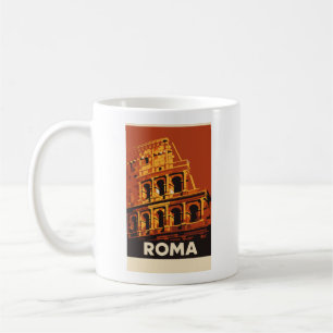 Rome Colosseum Poster Vintage Reizen Italië Koffiemok