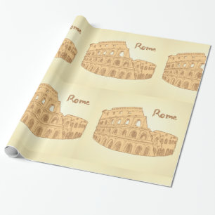 Rome Colosseum Schets Cadeaupapier