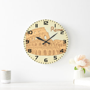 Rome Colosseum Schets Grote Klok