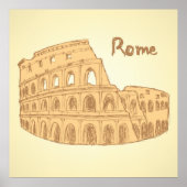 Rome Colosseum Schets Poster (Voorkant)