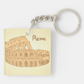 Rome Colosseum Schets Sleutelhanger (Achterkant)