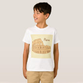 Rome Colosseum Sketch Boys T-shirt (Voorkant volledig)