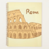 Rome Colosseum Sketch Spiral Planner (Voorkant)