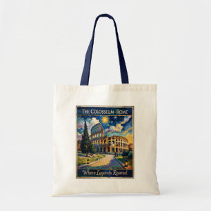 Rome Colosseum Sterrennacht Impressionistisch Oud Tote Bag