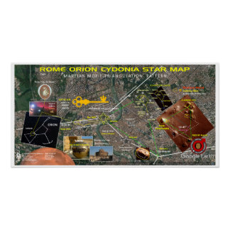 Rome Cydonia Orion sterrenkaart Perfect Poster