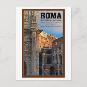 Rome - de Arch Constantine en het Colosseum Briefkaart