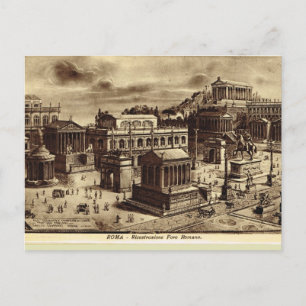 Rome, de Indruk van de Kunstenaar van Roman Forum Briefkaart