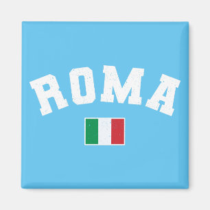 Rome Distressed Athletic Typography Een Italiaanse Magneet