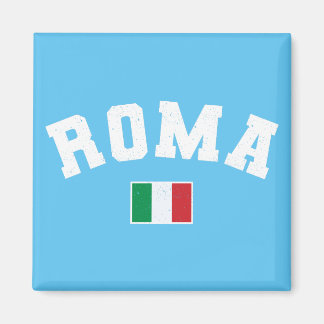 Rome Distressed Athletic Typography Een Italiaanse Magneet