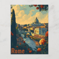 Rome éternelle : Carte postale vintage