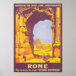 Rome Express Fine Vintage Travel Poster