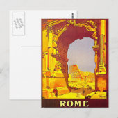 Rome Express Railway Italy Travel Briefkaart (Voorkant / Achterkant)