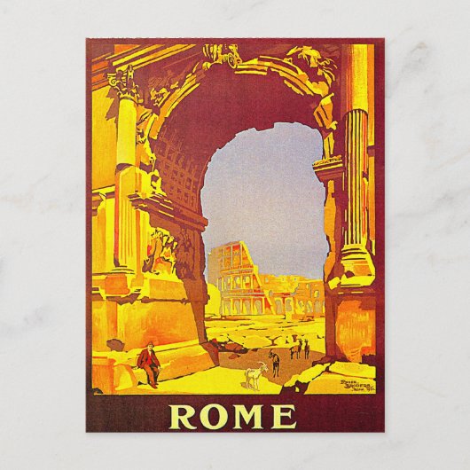 Rome Express Railway Italy Travel Briefkaart (Voorkant)