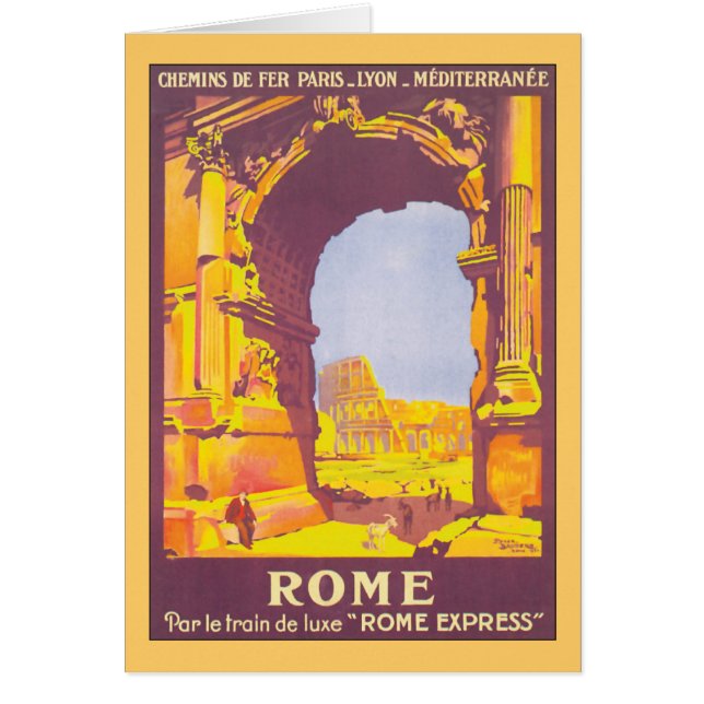 Rome Express Vintage Travel Poster (Voorkant)