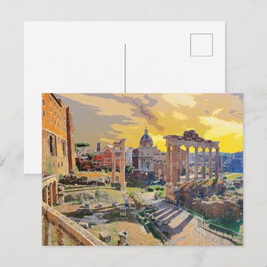 Rome Forum Romanum Architecture Italië #3 Briefkaart (Voorkant / Achterkant)