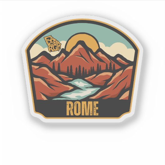Rome, Georgia Sticker (Voorkant)