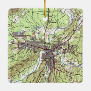 Rome Georgia Topo Map Keramisch Ornament