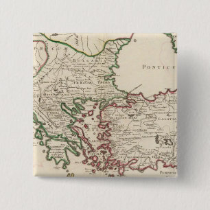 Rome, Griekenland, Turkije 3 Vierkante Button 5,1 Cm