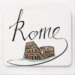 Rome Hand Lettered Design Muismat