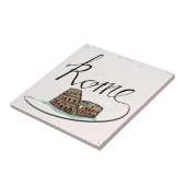 Rome Hand Lettered Design Tegeltje (Zijkant)