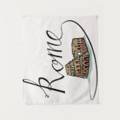 Rome Hand Lettered Design Wandkleed (Voorkant)