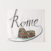 Rome Hand Lettered Design Wandkleed (Voorkant (horizontaal))
