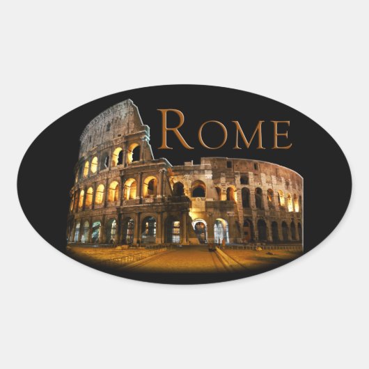 Rome: Het Colosseum Ovale Sticker (Voorkant)