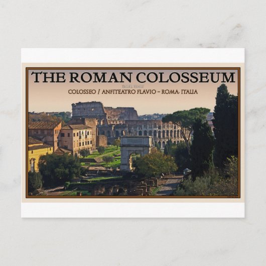 Rome - Het Romeinse Forum en Colosseum Briefkaart (Voorkant)