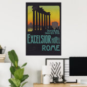 Rome  Italiaans reisposter Excelcior Hotel Poster (Thuiskantoor)
