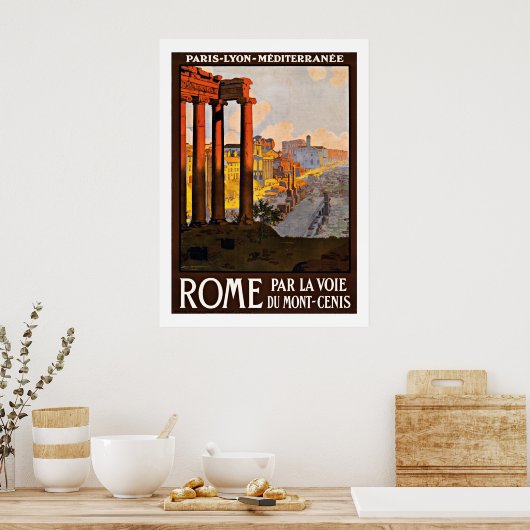 Rome Italie - Affiches Vintage voyage (Cuisine)