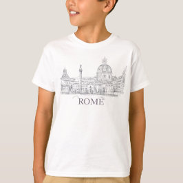 Rome Italië Ancient Architecture Dome en Obelisk T-shirt