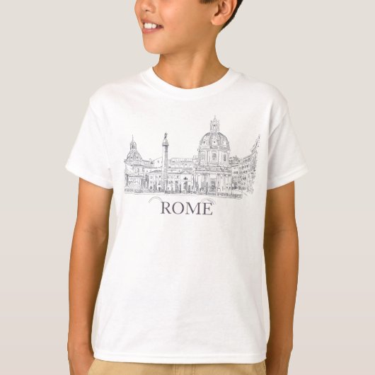 Rome Italië Ancient Architecture Dome en Obelisk T-shirt (Voorkant)