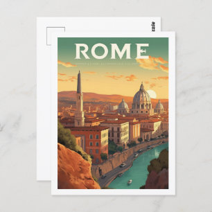 Rome Italië Beroemde Vintage Reisplaats Briefkaart