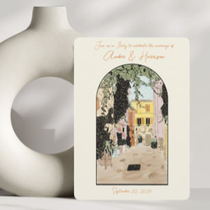 Rome Italië Bruiloft Save The Date Kaart