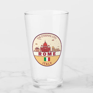 Rome Italië City Skyline Emblem Glas