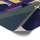 Rome - Italie, Colisée, affiche d'art touristique (Coin)