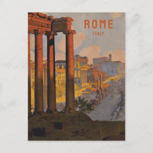 Rome Italië Coliseum Vintage Travel Briefkaart