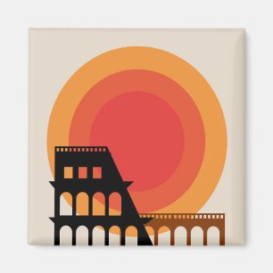 Rome, Italië Colosseum Briefkaart Onuitgegeven Vin Magneet
