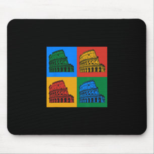 Rome Italië Colosseum Pop Art Kleuren Portret Reis Muismat