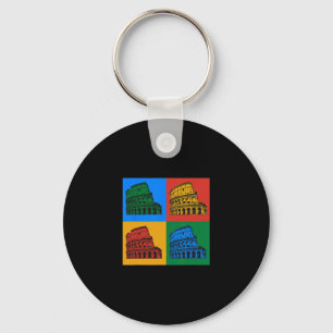 Rome Italië Colosseum Pop Art Kleuren Portret Reis Sleutelhanger