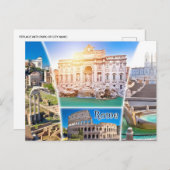 Rome Italië Colosseum Reizen Kunst stad Briefkaart (Voorkant / Achterkant)