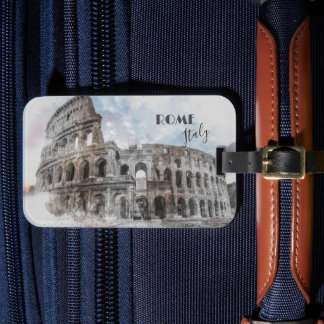 Rome Italië Colosseum Reizen Kunst Vintage Bagagelabel