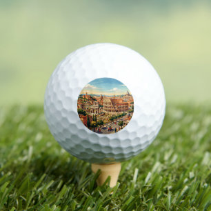 Rome Italië Colosseum Reizen Kunst Vintage Golfballen