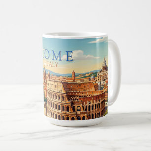 Rome Italië Colosseum Reizen Kunst Vintage Koffiemok