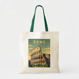 Rome Italië Colosseum Reizen Kunst Vintage Tote Bag